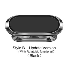 STONEGO 금속 자기 전화 홀더 360 자동차 스탠드 아연 지원 마운트 핸드폰, 04 Style B ( Black )