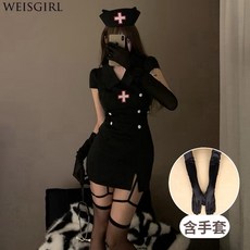 情趣護士服 暗黑禁忌哥德風角色扮演服裝 萬聖節服飾