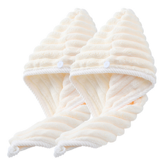 지세 드라이 헤어타월 63 x 43 cm, 1세트, 아이보리 2개입