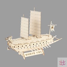3보급창고 목재조립 미니 전라좌수영 거북선 조립장난감