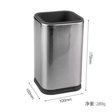 不鏽鋼廚具收納桶廚房置物架筷子筒小廚具桶餐具桶家用檯面整理用, 1個, )不鏽鋼方形廚具 〈收納桶〉