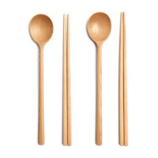 이신공방 국산 천연오일 이신달수저 내추럴 (케이스포함), 내추럴컬러, 2세트, 수저세트