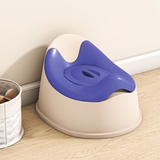 兒童簡易便盆 嬰兒如廁訓練馬桶 大童上廁所神器寶寶便盆, 奶油藍 加厚防滑款+蓋子