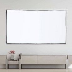 휴대용 빔스크린 16대9비율 265x150cm 캠핑 공원 발표 nys+128VR, 상세페이지 참조