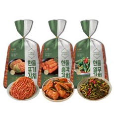 한울김치 B세트(포기1kg 총각1kg 열무김치1kg), 1개, 3kg