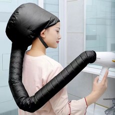 美髮電吹風乾髮帽 護髮燙染造型烘乾帽 焗油護理, 1個, 黑色,帶卡扣款