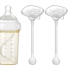 순수아 헤겐 실리콘 젖병 추빨대 프리미엄형 2세트, 투명, 1ml