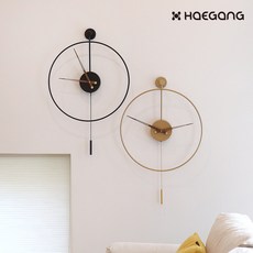 모던 북유럽 인테리어 벽시계 무소음 엔틱 거실 벽걸이 집들이 개업 선물 대형 무브먼트 추시계 50cm, 모던 인테리어 벽시계_블랙, 모던 인테리어 벽시계 블랙