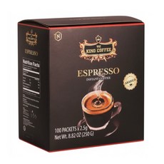 킹커피 에스프레소 블랙커피 무설탕 TNI KING COFFEE Espresso, 250g, 100개입, 1개