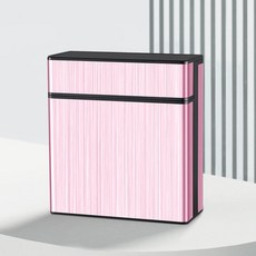 金色簡約香菸盒，金屬滑蓋名片收納盒，多功能輕巧便攜，時尚金屬質感, 粉色, 1個