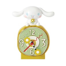 Enesco Allen Designs Sanrio 산리오 헬로 키티 시나모롤 홀딩 플라워 책상 시계 16.5cm(6.5인치) 멀티컬러 396552, Enesco Allen Designs Sanrio 헬로
