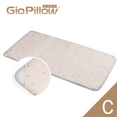 GIO Pillow 二合一有機棉嬰兒床墊 C號 58x110cm (Chicco床邊床專屬) 透氣床墊 可水洗, 二合一C號-伯爵山丘