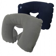 휴대용 에어풍선식C형 캠핑 여행목배게, 1개, 네이비