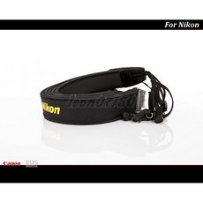 【特價促銷 】Nikon "黑黃款"、"黑白款"、"黃白款"高質感彈力減壓背帶 (適用所有 Nikon 單眼相機), 1個, Nikon黑黃款