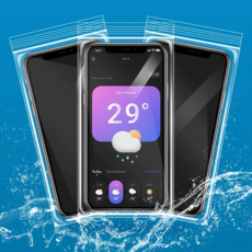 [Serom] 라이트 스마트폰 밀폐 방수지퍼백 야외 배달 물놀이 다회용, 20개입