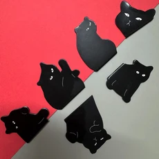 쿠쿠스토어 책애호가를 위한 PCS 자기 북마크 검은 고양이 귀여운 애인 선물을, 02 PCS B