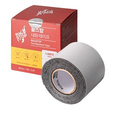 불스탑 특허 신소재 불연 전기 내화 방열 내열 절연 양면 접착 테이프, 블랙, 1개