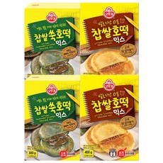 오뚜기 찹쌀호떡믹스 2개+찹쌀쑥호떡믹스 2개, 1세트, 300g