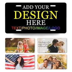 자동차 앞 맞춤 번호판 텍스트 이미지 사진 로고 태그 트럭 바 카페 도어 플레이트 자동 액세서리에 적합한 맞춤형 6 x 12 인치, 1개