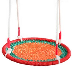 야외 흔들그네 그내 캠핑 행잉 철제그네 조경 의자 통, 1개, 블랙 60cm