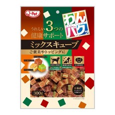 Q-Pet わんパクッ 混合立方體 犬用零食, 300g, 1個, 綜合肉角