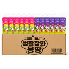 튼튼스쿨 X함소아 고칼슘 유기농 푸룬+골든사과 주스 아이음료 혼합, 12개, 120ml