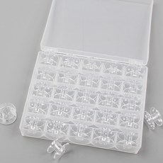 가정용 미싱 보빈 밑실 북알 세트, 1세트, 가정용-플라스틱 북알25P+케이스