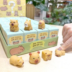 랜덤 카피바라 뽁뽁 말랑모찌 말랑이 스퀴시 랜덤 뽑기 주물럭 스트레스해소, 랜덤카피바라뽁뽁말랑모찌 랜덤