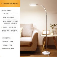 LED 스탠드 조명 미용실 전용 간편한 설치 인테리어 단스탠드 냉광 램프 독서등 시력보호 무선 충전식, 화이트광/옐로우광 전환 12w