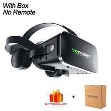 VR 호환 범용 vr 블루투스 헤드셋 헬멧 모바일 게임용 스마트 가상 현실 안경 360, 상자 포함 리모컨 없음, 1개