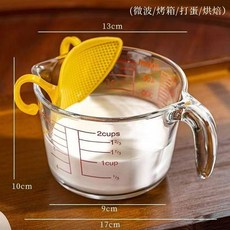 玻璃量杯 附濾網 1000ml, 1個, 杯子 升級加厚耐冷耐熱送濾網 500ml, N/A, 500