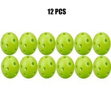 가방 연습용 골프공 천공 컬러 실내 에어플 플라스틱 트레이닝 공, 1개, 4. 12 Pcs Green