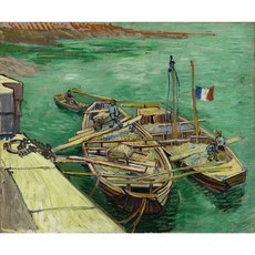 Quay with men unloading sand barges 아트포스터 감성선물 고흐, 그림만(매트지), 42x50.69