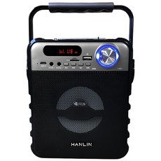 HANLIN 藍芽音響 5寸擴音機插卡音箱FM收音機, 黑, LBT1, 1套
