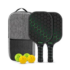 라온 피클볼 유리섬유 라켓 패들 세트, 1세트, 그린