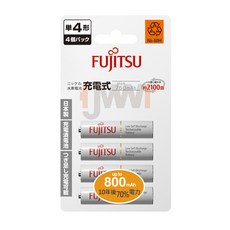 FUJITSU 富士通 低自放4號鎳氫充電電池750mAh (四入裝) HR-4UTC，環保耐用，適用於各式電子產品, 1個