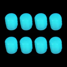 유니버설 빛나는 타이어 밸브 모자 자동차 바퀴 허브 방진 장식 림 줄기 커버 적용 가능한 오토바이 자전, 07 8PCS Blue