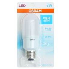 OSRAM 7W 220V E26 LED Value Stick 주광색 800lm, 1개