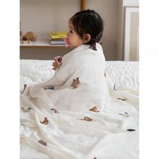 도노도노 아기 애착 뱀부 블랭킷L106X106 1+1 리틀 포레스트, 바니바니