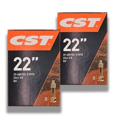 CST 휠체어 자전거 범용 튜브 22X1-3/8 던롭 벨브, 2개