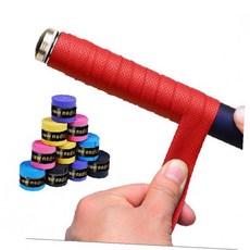 테니스 라켓 그립 테이프 배드민턴 손잡이 감기 용품 운동 장비 미끄럼 방지 흡수, 5-홀오버그립-레드, 1개