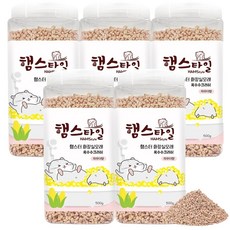햄스타일 햄스터 화장실모래 옥수수크러쉬 파우더향 500g+건조밀웜 10g, 5개, 500g