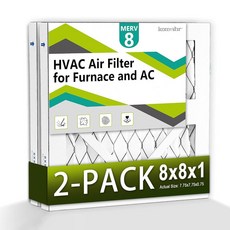 Komashr 35.6x45.7x2.5cm(14x18x1인치) 에어 필터 MERV 8 (2팩) HVAC/퍼니스 AC 필터 교체 방진 - MPR 600 및 FPR 5와 비교, 2팩