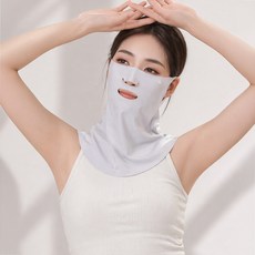 남녀공용 여름마스크 페이스커버 오픈형 숨쉬기편한 쿨마스크 골프 등산 자외선차단, 1개, 그레이