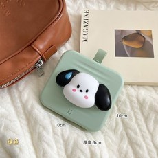 卡通小狗磁吸針線套裝工具組 家用便攜縫紉針線盒 學生宿舍多功能縫紉用品, 綠色針線盒+流汗小帕, 1個, 綠色