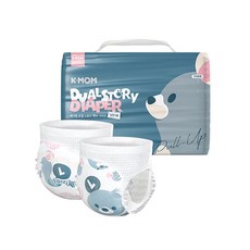 K-MOM DUALSTORY DIAPER 頂級超薄瞬吸玩睡褲 褲型尿布 L號 (34片), 1個