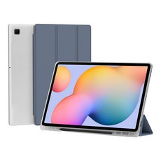 데이웍스 갤럭시탭 S6 Lite 라이트 북커버 케이스 S펜 수납 스마트 커버, 퍼플 블루, 1개