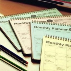 먼슬리 플래너 색상랜덤 데일리 심플 슬림che8+6Apm