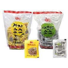 태산 1회용 겨자 (3g X 200개) + 식초 (5g X 200개) 냉면 배달, 4세트, 1.6kg