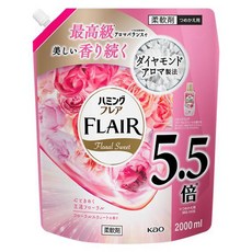 Kao 花王 Humming Flair 衣物柔軟精 花漾甜香 補充包, 1個, 2000ml